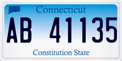 CT license plate AB41135