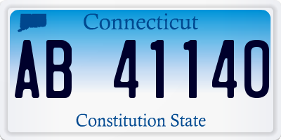 CT license plate AB41140