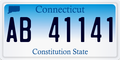 CT license plate AB41141