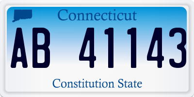 CT license plate AB41143