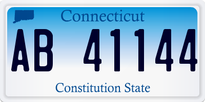 CT license plate AB41144