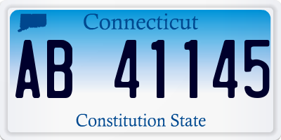 CT license plate AB41145