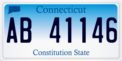 CT license plate AB41146