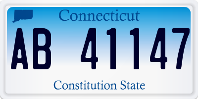CT license plate AB41147