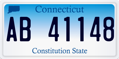 CT license plate AB41148