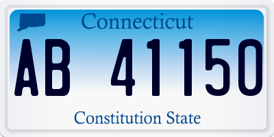 CT license plate AB41150