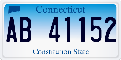 CT license plate AB41152