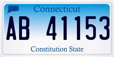 CT license plate AB41153