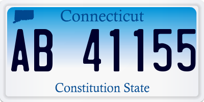 CT license plate AB41155