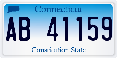 CT license plate AB41159