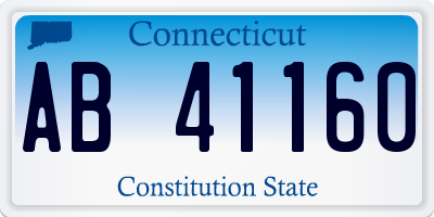 CT license plate AB41160