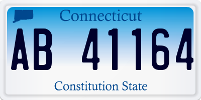 CT license plate AB41164