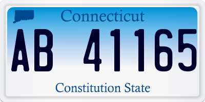 CT license plate AB41165