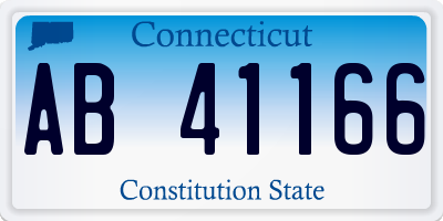 CT license plate AB41166