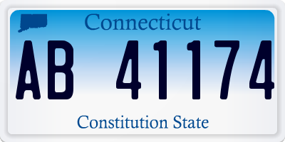 CT license plate AB41174