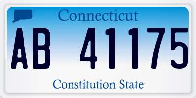 CT license plate AB41175