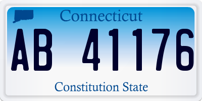 CT license plate AB41176