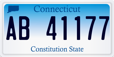 CT license plate AB41177