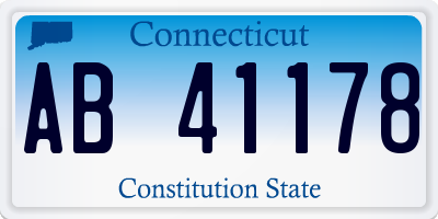 CT license plate AB41178