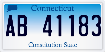 CT license plate AB41183