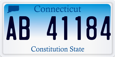 CT license plate AB41184