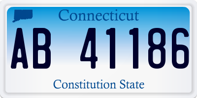 CT license plate AB41186