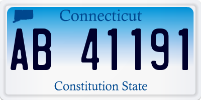 CT license plate AB41191