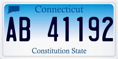 CT license plate AB41192