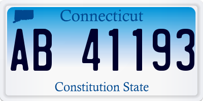 CT license plate AB41193