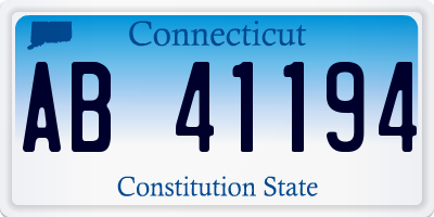 CT license plate AB41194