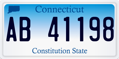 CT license plate AB41198