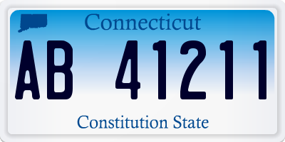 CT license plate AB41211