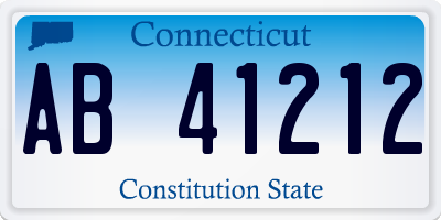 CT license plate AB41212