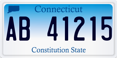 CT license plate AB41215
