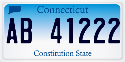 CT license plate AB41222