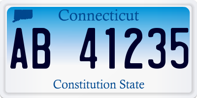 CT license plate AB41235