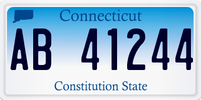 CT license plate AB41244