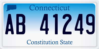 CT license plate AB41249