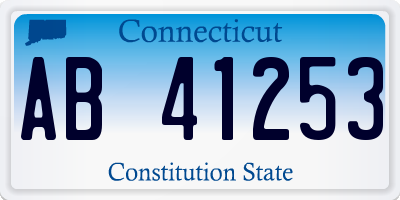 CT license plate AB41253