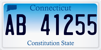 CT license plate AB41255