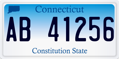 CT license plate AB41256