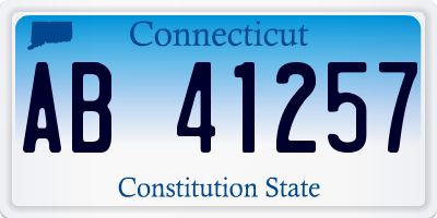 CT license plate AB41257