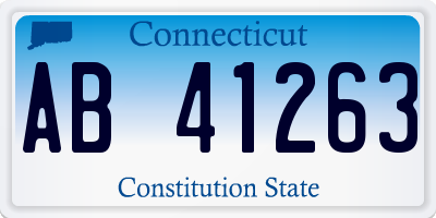 CT license plate AB41263