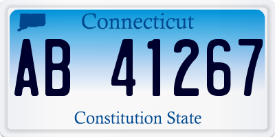 CT license plate AB41267