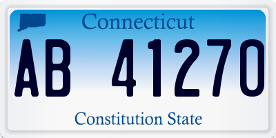 CT license plate AB41270