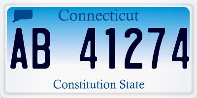 CT license plate AB41274