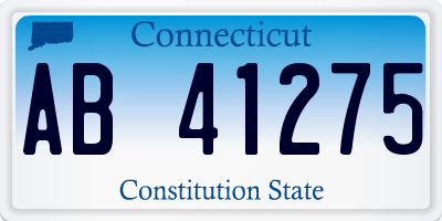 CT license plate AB41275