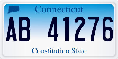 CT license plate AB41276