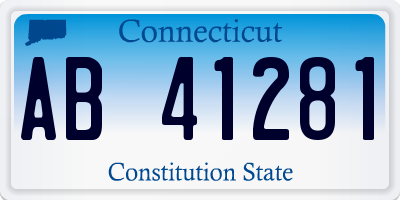 CT license plate AB41281