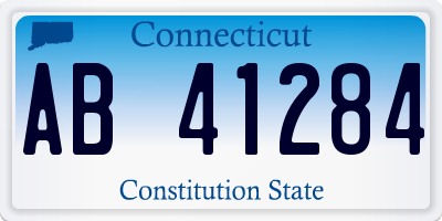 CT license plate AB41284